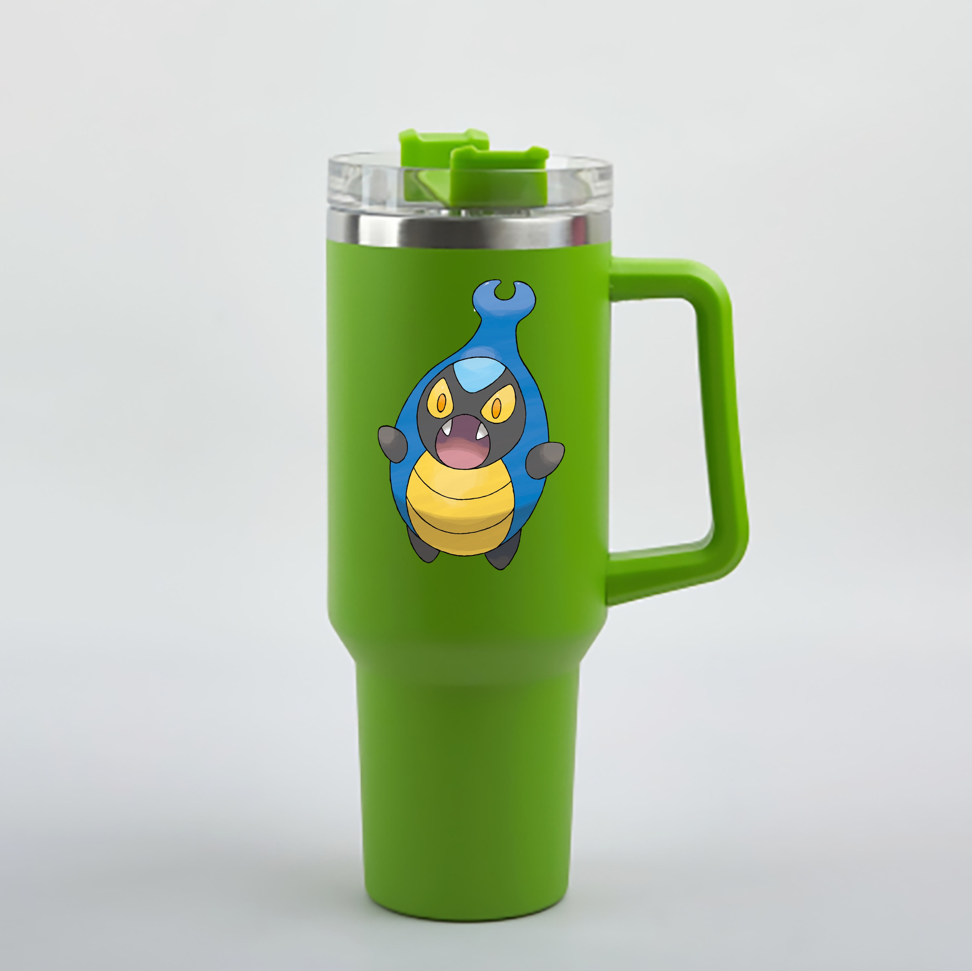 （画像用） ポケットモンスター Pokémon 1200mL車用タンブラー - クリスタルステッカー（プラスチックストロー付き）